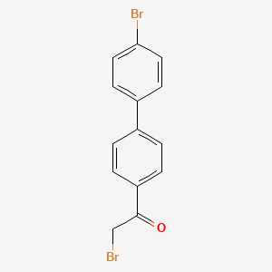 molecular formula C14H10Br2O B1598340 2-Bromo-1-(4'-bromo-[1,1'-biphenyl]-4-yl)ethanone CAS No. 94512-73-9