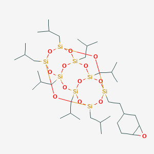 molecular formula C36H76O13Si8 B1598347 1,3,5,7,9,11,13-Heptakis(2-methylpropyl)-15-[2-(7-oxabicyclo[4.1.0]heptan-3-yl)ethyl]-2,4,6,8,10,12,14,16,17,18,19,20-dodecaoxa-1,3,5,7,9,11,13,15-octasilapentacyclo[9.5.1.13,9.15,15.17,13]icosane CAS No. 445379-56-6