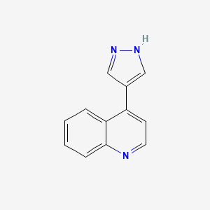 molecular formula C12H9N3 B1598385 4-(1H-吡唑-4-基)喹啉 CAS No. 439106-49-7