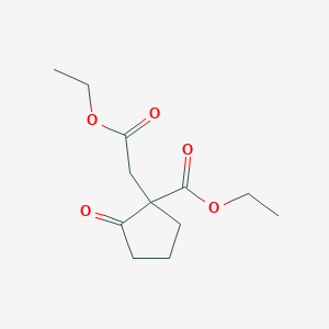 molecular formula C12H18O5 B1598389 1-(2-乙氧基-2-氧代乙基)-2-氧代环戊烷甲酸乙酯 CAS No. 41301-66-0
