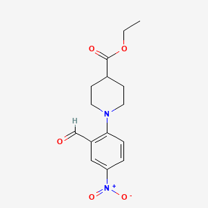 molecular formula C15H18N2O5 B1598430 1-(2-甲酰-4-硝基苯基)哌啶-4-羧酸乙酯 CAS No. 879450-95-0