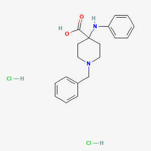 B1598437 1-Benzyl-4-(phenylamino)piperidine-4-carboxylic acid dihydrochloride CAS No. 61379-86-0