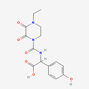 molecular formula C15H17N3O6 B1598441 [[(4-乙基-2,3-二氧哌嗪-1-基)羰基]氨基](4-羟基苯基)乙酸 CAS No. 79868-75-0