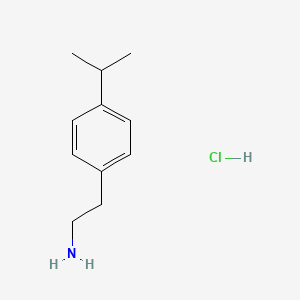molecular formula C11H18ClN B1598449 苯乙胺，4-(1-甲基乙基)-，盐酸盐 CAS No. 61035-87-8