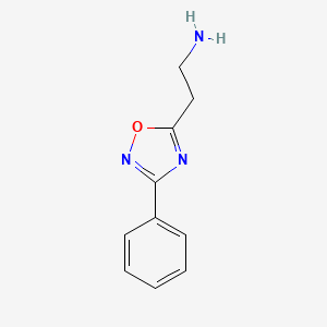 molecular formula C10H11N3O B1598459 2-(3-Phenyl-1,2,4-oxadiazol-5-yl)ethanamine CAS No. 805184-96-7