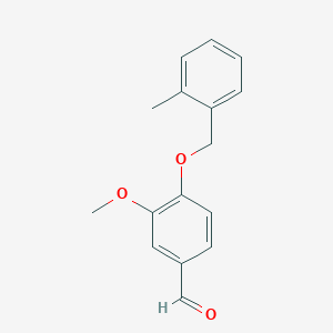 molecular formula C16H16O3 B1598498 3-甲氧基-4-[(2-甲基苄基)氧基]苯甲醛 CAS No. 361465-12-5
