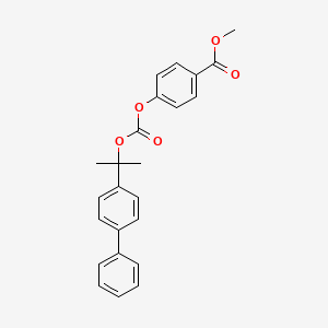 B1598505 Methyl 4-[2-(4-phenylphenyl)propan-2-yloxycarbonyloxy]benzoate CAS No. 31140-37-1