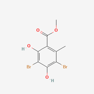 B1598512 Methyl 3,5-dibromo-2,4-dihydroxy-6-methylbenzoate CAS No. 715-33-3