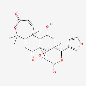 molecular formula C26H30O8 B1598530 7-(呋喃-3-基)-10-羟基-1,8,12,17,17-五甲基-3,6,16-三氧杂五环[9.9.0.02,4.02,8.012,18]二十烷-13-烯-5,15,20-三酮 CAS No. 35796-71-5