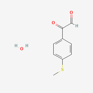 molecular formula C9H10O3S B1598556 2-(4-(Methylthio)phenyl)-2-oxoacetaldehyde hydrate CAS No. 53066-73-2