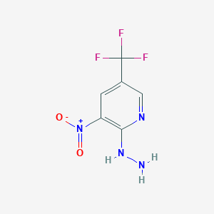 molecular formula C6H5F3N4O2 B1598565 2-Hydrazino-3-nitro-5-(trifluoromethyl)pyridine CAS No. 288246-61-7