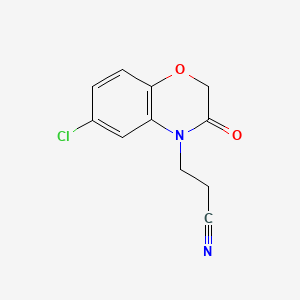 3-(6-Chloro-3-oxo-1,4-benzoxazin-4-yl)propanenitrile