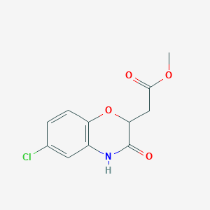 molecular formula C11H10ClNO4 B1598599 6-氯-3-氧代-3,4-二氢-2H-1,4-苯并恶嗪-2-基乙酸甲酯 CAS No. 104662-84-2