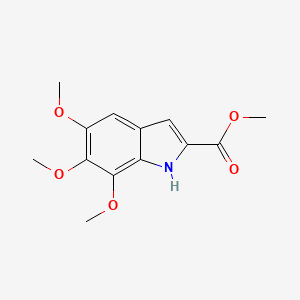 molecular formula C13H15NO5 B1598635 methyl 5,6,7-trimethoxy-1H-indole-2-carboxylate CAS No. 118292-37-8