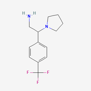 molecular formula C13H17F3N2 B1598636 2-吡咯烷基-2-[4-(三氟甲基)苯基]乙胺 CAS No. 885950-66-3