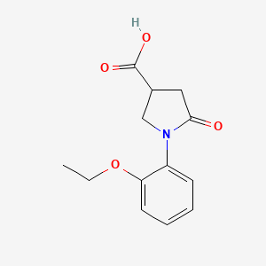molecular formula C13H15NO4 B1598651 1-(2-Ethoxyphenyl)-5-oxopyrrolidine-3-carboxylic acid CAS No. 568558-24-7