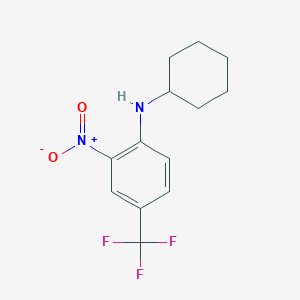 molecular formula C13H15F3N2O2 B1598660 N-cyclohexyl-2-nitro-4-(trifluoromethyl)aniline CAS No. 87815-78-9