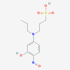 molecular formula C12H18N2O5S B1598662 3-(3-Hydroxy-4-nitroso-N-propylanilino)propanesulfonic acid CAS No. 80459-15-0
