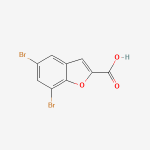 molecular formula C9H4Br2O3 B1598686 5,7-二溴-苯并呋喃-2-羧酸 CAS No. 90415-17-1