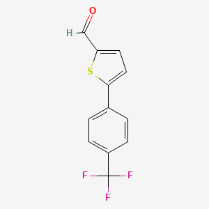 molecular formula C12H7F3OS B1598730 5-(4-(Trifluoromethyl)phenyl)thiophene-2-carbaldehyde CAS No. 343604-31-9