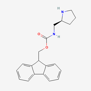 molecular formula C20H22N2O2 B1598731 (S)-(9H-Fluoren-9-yl)methyl (pyrrolidin-2-ylmethyl)carbamate CAS No. 672310-16-6
