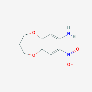 molecular formula C9H10N2O4 B1598744 8-nitro-3,4-dihydro-2H-1,5-benzodioxepin-7-amine CAS No. 81864-62-2