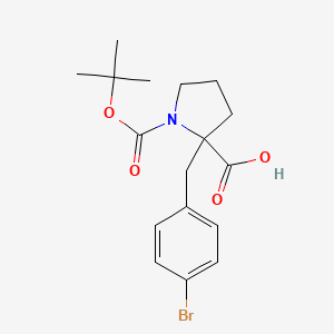 molecular formula C17H22BrNO4 B1598745 1-Boc-2-(4-溴苄基)-2-吡咯烷羧酸 CAS No. 336817-91-5