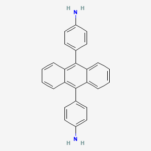 molecular formula C26H20N2 B1598769 苯胺，4,4'-(9,10-蒽二甲基)- CAS No. 106704-35-2