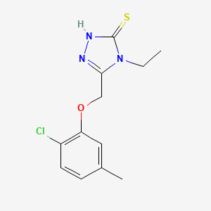 molecular formula C12H14ClN3OS B1598775 5-[(2-氯-5-甲基苯氧基)甲基]-4-乙基-4H-1,2,4-三唑-3-硫醇 CAS No. 588692-13-1