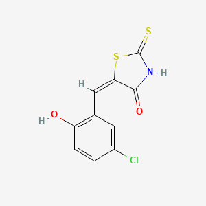 molecular formula C10H6ClNO2S2 B1598801 (5E)-5-(5-chloro-2-hydroxybenzylidene)-2-mercapto-1,3-thiazol-4(5H)-one CAS No. 6320-49-6