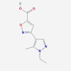 molecular formula C10H11N3O3 B1598881 3-(1-乙基-5-甲基-1H-吡唑-4-基)-异恶唑-5-羧酸 CAS No. 957487-33-1