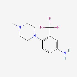 molecular formula C12H16F3N3 B1598883 4-(4-Methylpiperazin-1-yl)-3-(trifluoromethyl)aniline CAS No. 330796-48-0