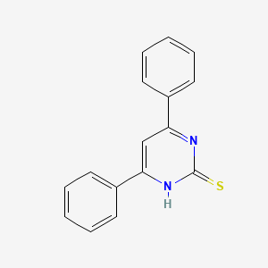 molecular formula C16H12N2S B1598914 2(1H)-Pyrimidinethione, 4,6-diphenyl- CAS No. 32079-26-8