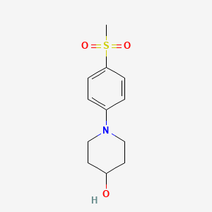 molecular formula C12H17NO3S B1598928 1-(4-(Methylsulfonyl)phenyl)piperidin-4-ol CAS No. 166438-65-9