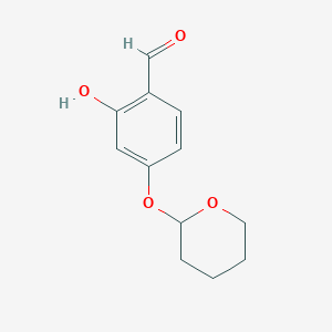 molecular formula C12H14O4 B1598937 4-四氢吡喃氧基-2-羟基苯甲醛 CAS No. 72041-59-9