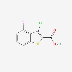 molecular formula C9H4ClFO2S B1598946 3-Chloro-4-fluoro-1-benzothiophene-2-carboxylic acid CAS No. 588676-90-8