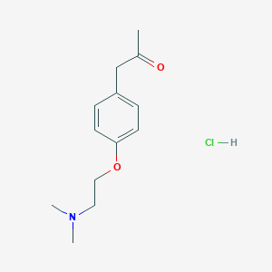 B159895 2-Propanone, 1-(4-(2-(dimethylamino)ethoxy)phenyl)-, monohydrochloride CAS No. 126002-37-7