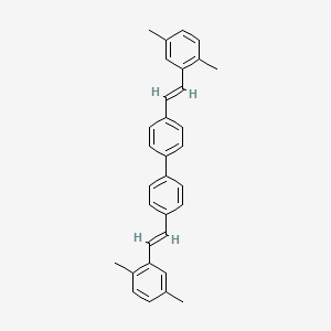 molecular formula C32H30 B1599038 1,1'-Biphenyl, 4,4'-bis[2-(2,5-dimethylphenyl)ethenyl]- CAS No. 72814-85-8