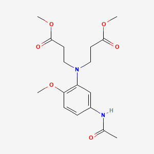molecular formula C17H24N2O6 B1599044 Methyl N-(5-(acetylamino)-2-methoxyphenyl)-N-(3-methoxy-3-oxopropyl)-beta-alaninate CAS No. 62072-82-6