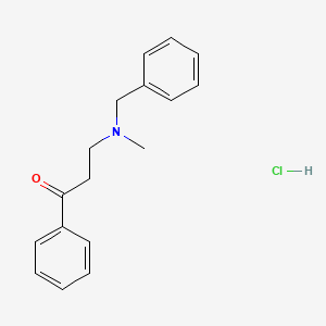 molecular formula C17H20ClNO B1599073 苯丙酮, 3-(苄基甲基氨基)-, 盐酸盐 CAS No. 5409-62-1