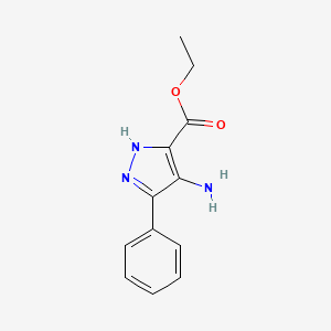 molecular formula C12H13N3O2 B1599076 ethyl 4-amino-3-phenyl-1H-pyrazole-5-carboxylate CAS No. 70015-76-8