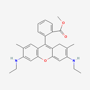 molecular formula C27H30N2O3 B1599079 Xanthylium, 3,6-bis(ethylamino)-9-[2-(methoxycarbonyl)phenyl]-2,7-dimethyl-, molybdatesilicate CAS No. 75627-12-2