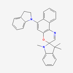 molecular formula C30H27N3O B1599082 螺[2H-吲哚-2,3'-[3H]萘[2,1-b][1,4]恶嗪]，6'-(2,3-二氢-1H-吲哚-1-基)-1,3-二氢-1,3,3-三甲基- CAS No. 114747-44-3
