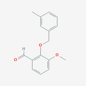 molecular formula C16H16O3 B1599089 3-Methoxy-2-[(3-methylbenzyl)oxy]benzaldehyde CAS No. 588713-63-7