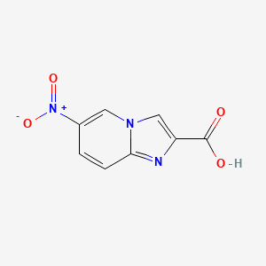 molecular formula C8H5N3O4 B1599092 6-硝基咪唑并[1,2-a]吡啶-2-羧酸 CAS No. 904805-51-2