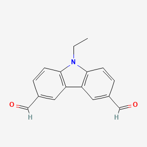 molecular formula C16H13NO2 B1599106 9-ethyl-9H-carbazole-3,6-dicarbaldehyde CAS No. 70207-46-4
