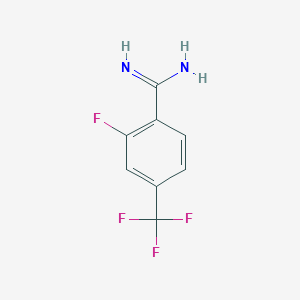 molecular formula C8H6F4N2 B1599117 2-Fluoro-4-trifluoromethyl-benzamidine CAS No. 885957-02-8