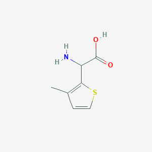 molecular formula C7H9NO2S B1599132 2-氨基-2-(3-甲硫代吩-2-基)乙酸 CAS No. 500718-18-3
