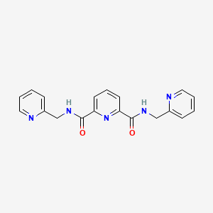 molecular formula C19H17N5O2 B1599170 2,6-Pyridinedicarboxamide, N,N'-bis(2-pyridinylmethyl)- CAS No. 116044-30-5