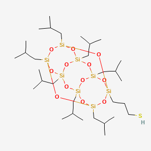 molecular formula C31H70O12SSi8 B1599180 Pss-(3-mercapto)propyl-heptaisobutyl SU& CAS No. 480438-85-5